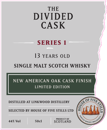 New American Oak Cask Finish label artwork